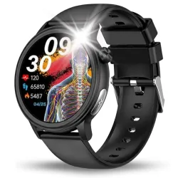Smartwatch Zegarek Kardiowatch Angelo AT470 czarny Połączenia Powiadomienia EKG Menu PL